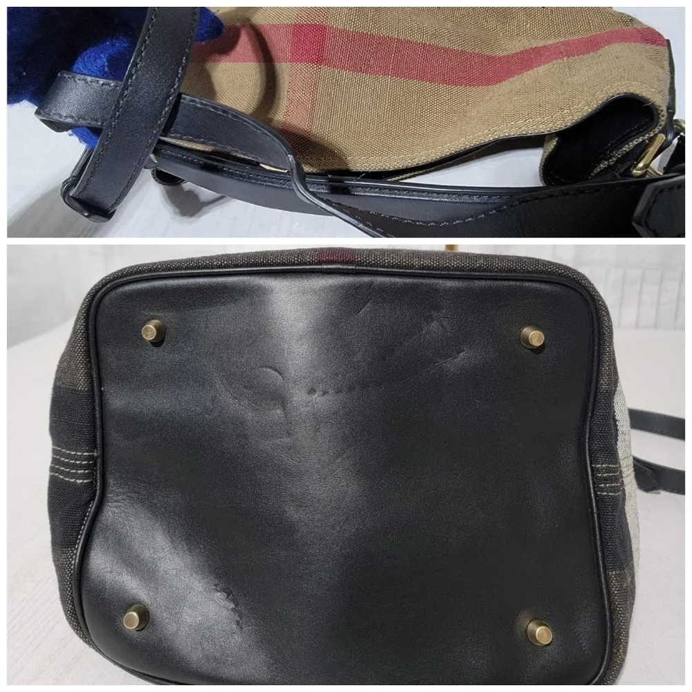 Authentic BURBERRY Ashby Hobo SaddleCanvas Mega Check - Picture 10 of 12